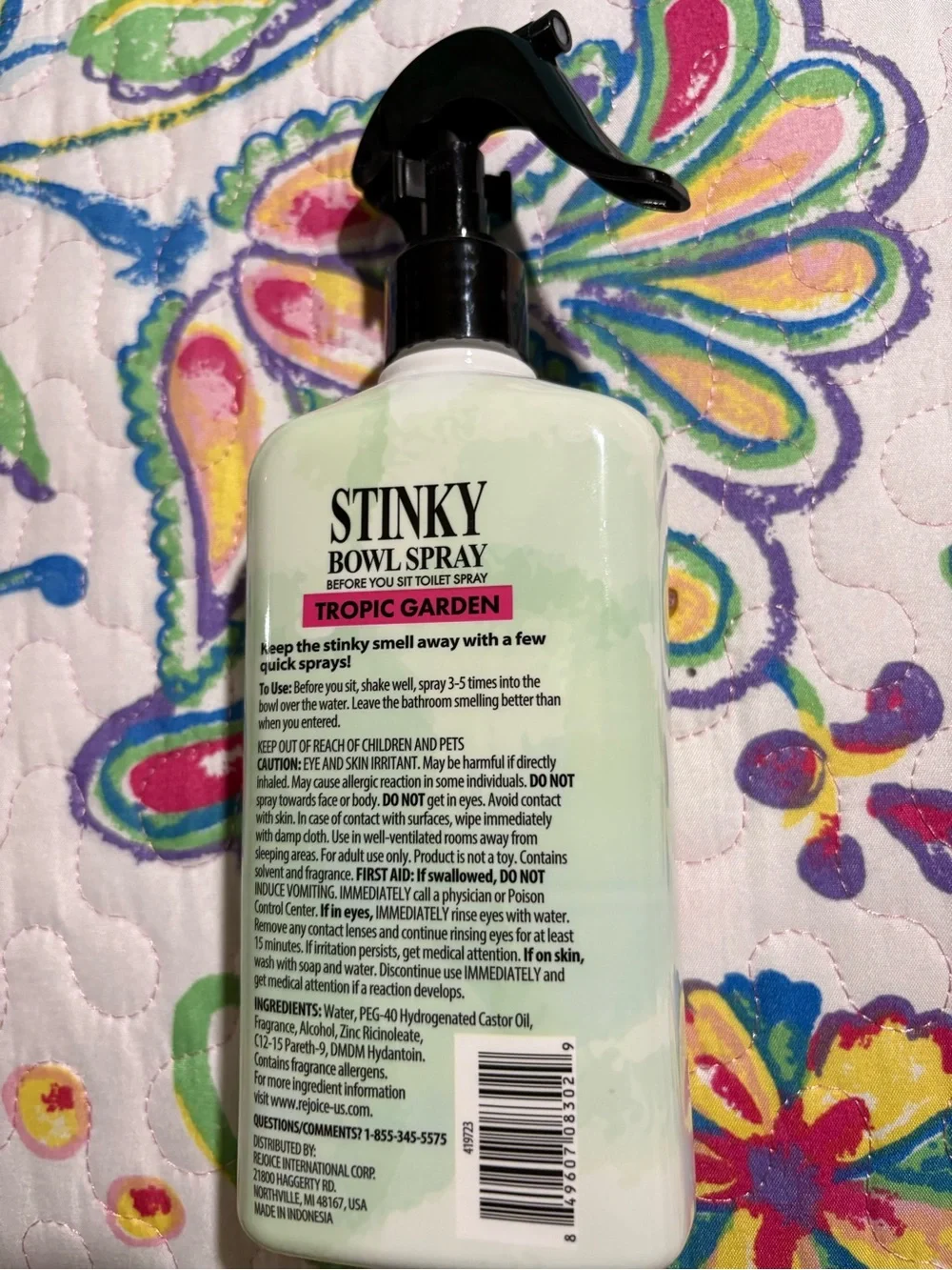 Tropic Garden Bowl Spray Multi-Purpose Odor Eliminator - Pink